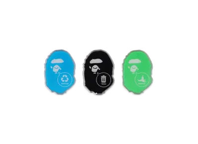 A BATHING APE Ape Head Trash Can Sticke "Multi"