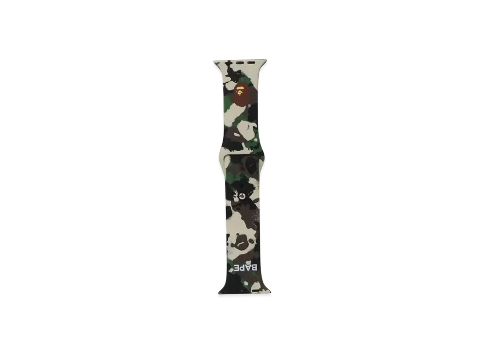 A BATHING APE Map Camo Watch Band "Green"