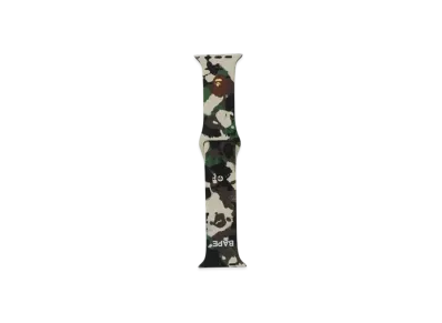 A BATHING APE Map Camo Watch Band "Green"