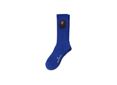 A BATHING APE Balloon Yarn Ape Head Socks "Blue"
