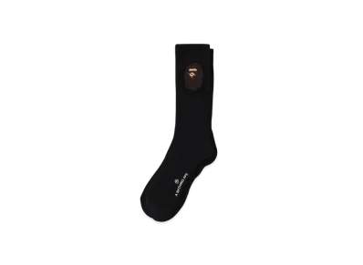 A BATHING APE Balloon Yarn Ape Head Socks "Black"