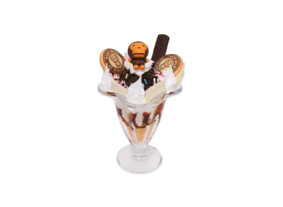 A BATHING APE Baby Milo Chocolate Banana Sundae Food Sample "Multi"