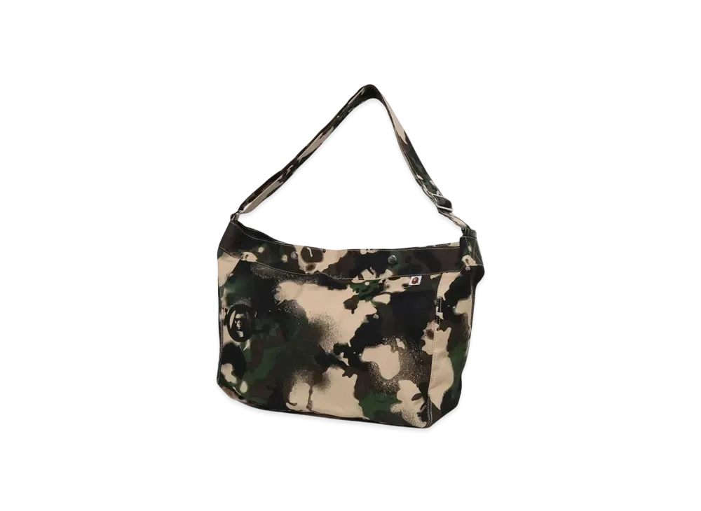 A BATHING APE Map Camo Shoulder Bag "Green"