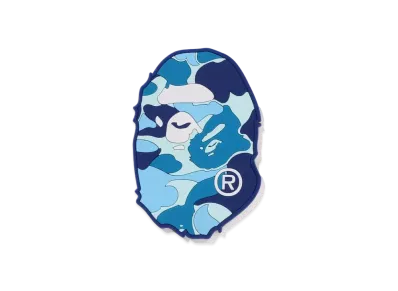 A BATHING APE ABC Camo Ape Head Rubber Coaster "Blue"