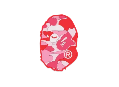 A BATHING APE ABC Camo Ape Head Rubber Coaster "Pink"