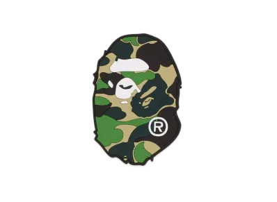 A BATHING APE ABC Camo Ape Head Rubber Coaster "Green"