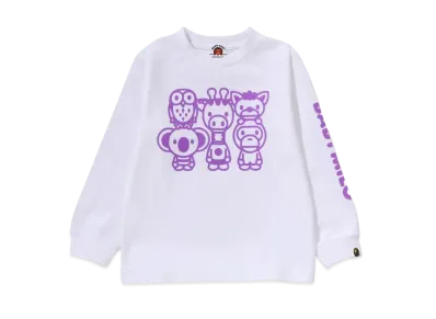 A BATHING APE Baby Milo & Friends LS Tee "White"