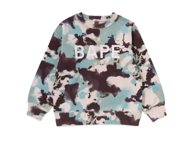 A BATHING APE Map Camo Bape Crewneck Sweatshirt "Multi"