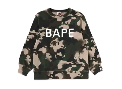 A BATHING APE Map Camo Bape Crewneck Sweatshirt "Green"