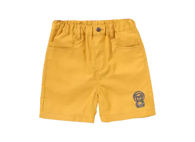 A BATHING APE Baby Milo Rope Denim Shorts "Yellow"