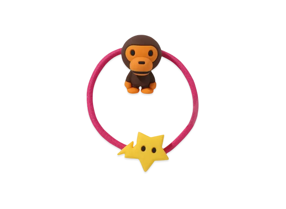 A BATHING APE Baby Milo Hair Tie "Yellow"