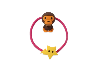 A BATHING APE Baby Milo Hair Tie "Yellow"