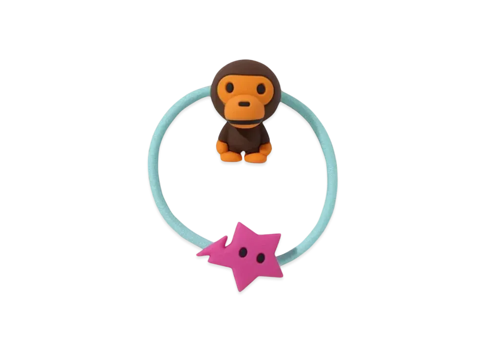 A BATHING APE Baby Milo Hair Tie "Pink"