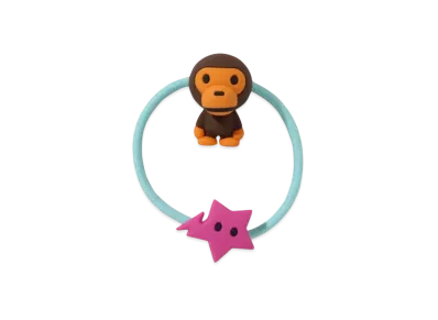 A BATHING APE Baby Milo Hair Tie "Pink"