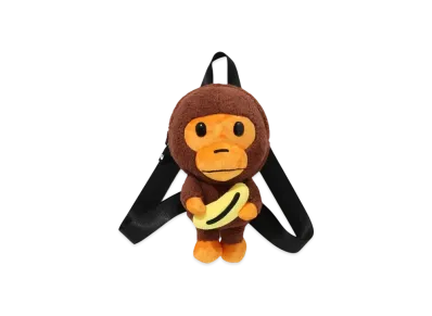 A BATHING APE Baby Milo Banana Plush Doll Daypack "Brown"