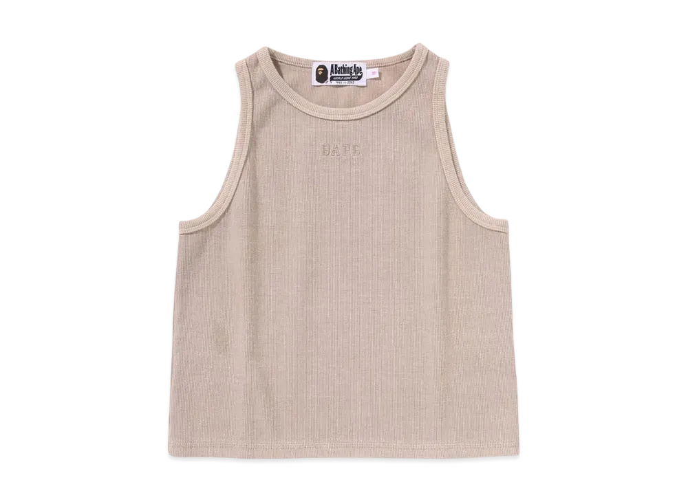 A BATHING APE Pigment Dyed Rib Tank Top "Gray"
