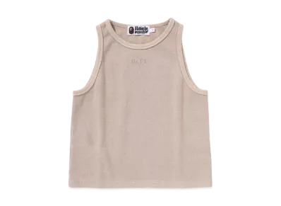 A BATHING APE Pigment Dyed Rib Tank Top "Gray"