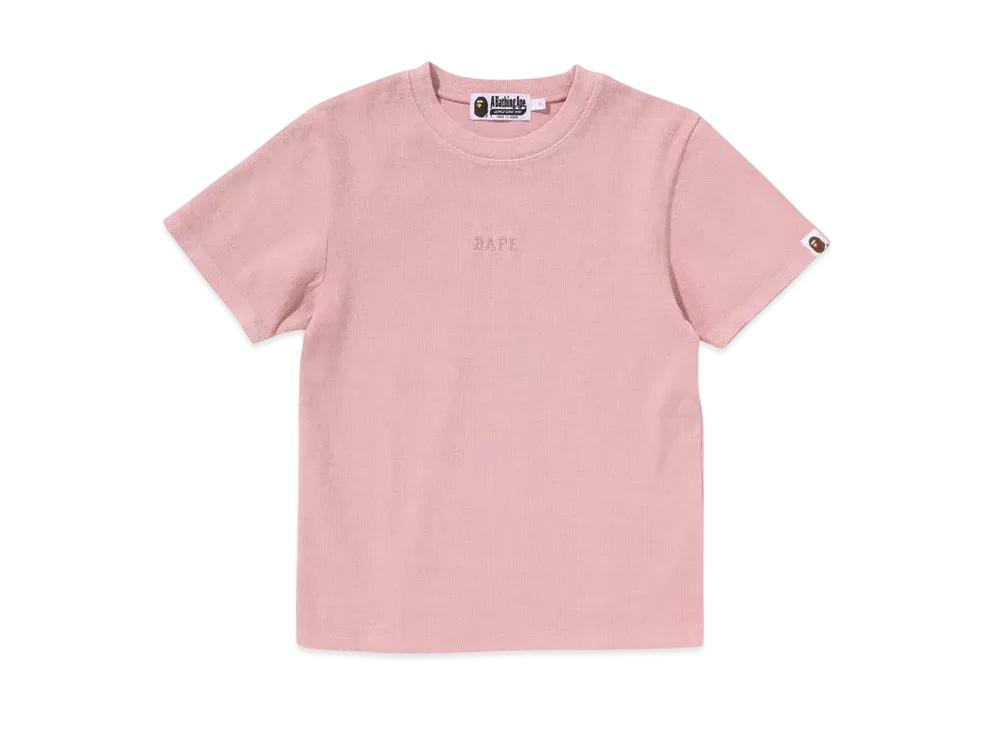 A BATHING APE Pigment Dyed Rib Tee "Pink"