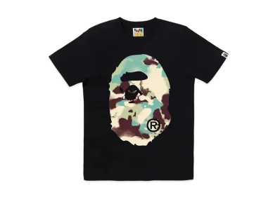 A BATHING APE Map Camo Big Ape Head Tee "Black/ML"