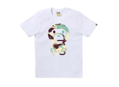 A BATHING APE Map Camo Big Baby Milo Tee "White/ML"