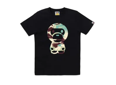 A BATHING APE Map Camo Big Baby Milo Tee "Black/ML"