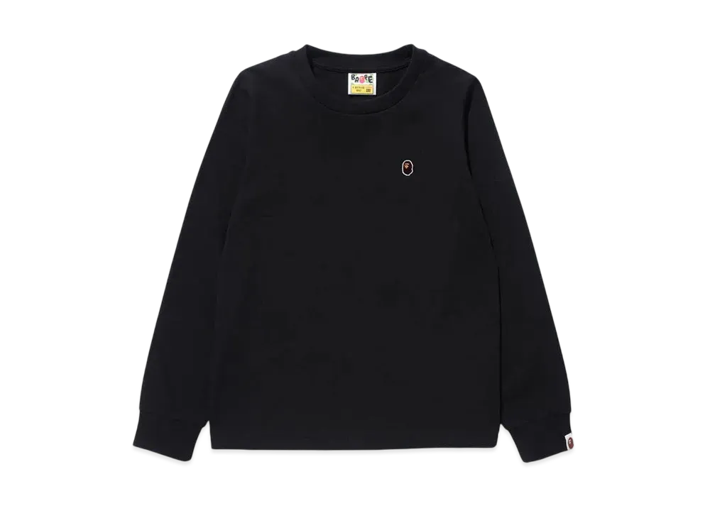 A BATHING APE Ape Head One Point LS Tee "Black"