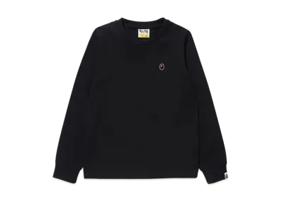 A BATHING APE Ape Head One Point LS Tee "Black"
