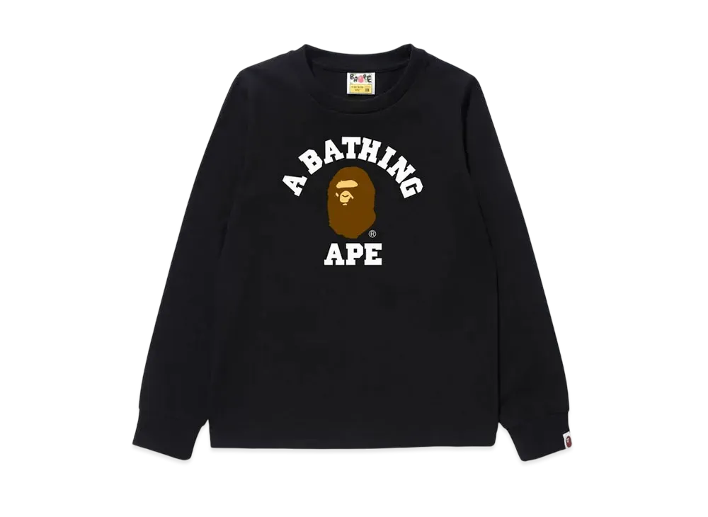 A BATHING APE College LS Tee "Black"