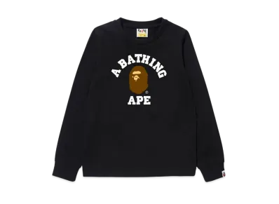 A BATHING APE College LS Tee "Black"