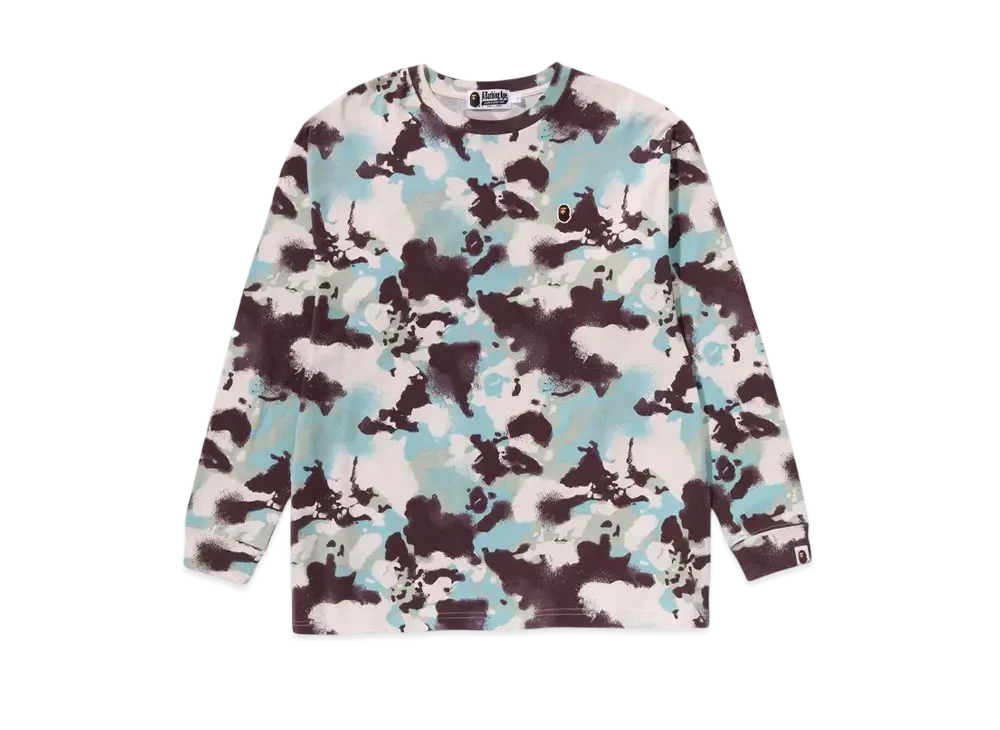 A BATHING APE Map Camo LS Tee "Multi"