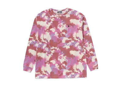 A BATHING APE Map Camo LS Tee "Pink"