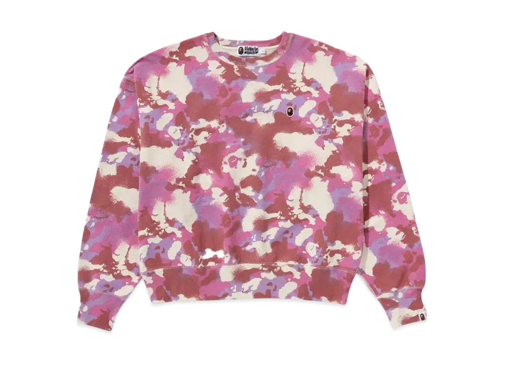 A BATHING APE Map Camo Crewneck "Multi"