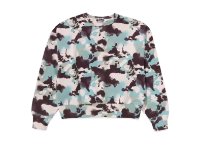 A BATHING APE Map Camo Crewneck "Pink"