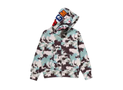 A BATHING APE Map Camo Shark Full Zip Hoodie "Multi"