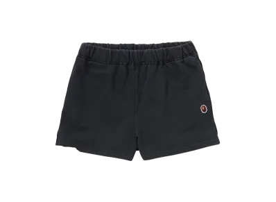 A BATHING APE Pigment Dyed One Point Sweat Shorts "Black"