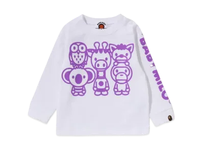 A BATHING APE Baby Milo & Friends Ls Tee "White"