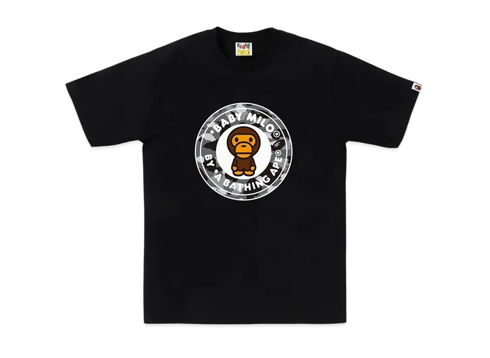 A BATHING APE 1St Camo Milo Busy Works Tee "Black/Gray"