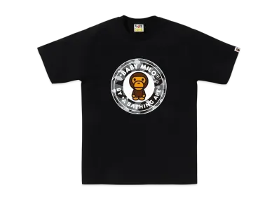 A BATHING APE 1St Camo Milo Busy Works Tee "Black/Gray"