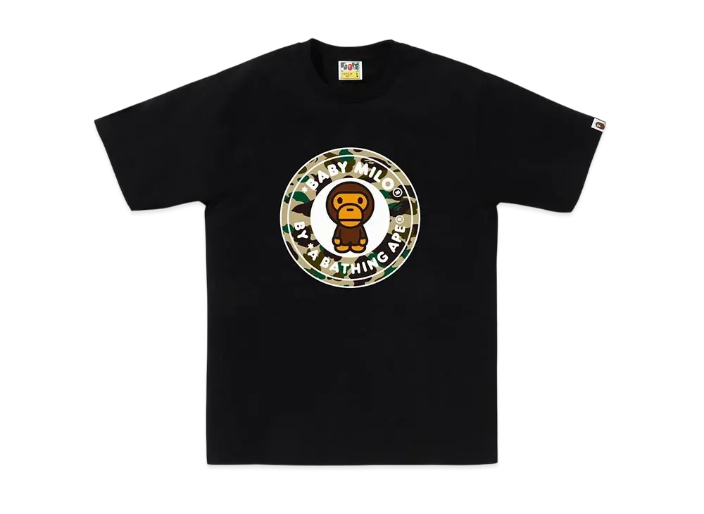 A BATHING APE 1St Camo Milo Busy Works Tee "Black/Yellow"