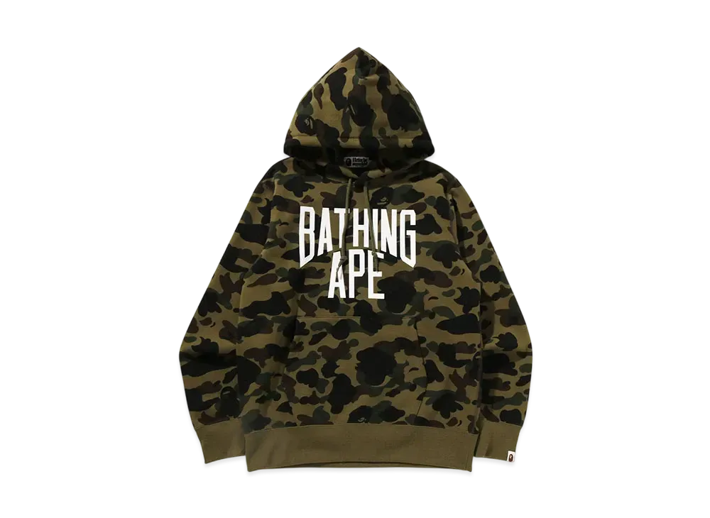 A BATHING APE 1St Camo Pullover Hoodie "Green"