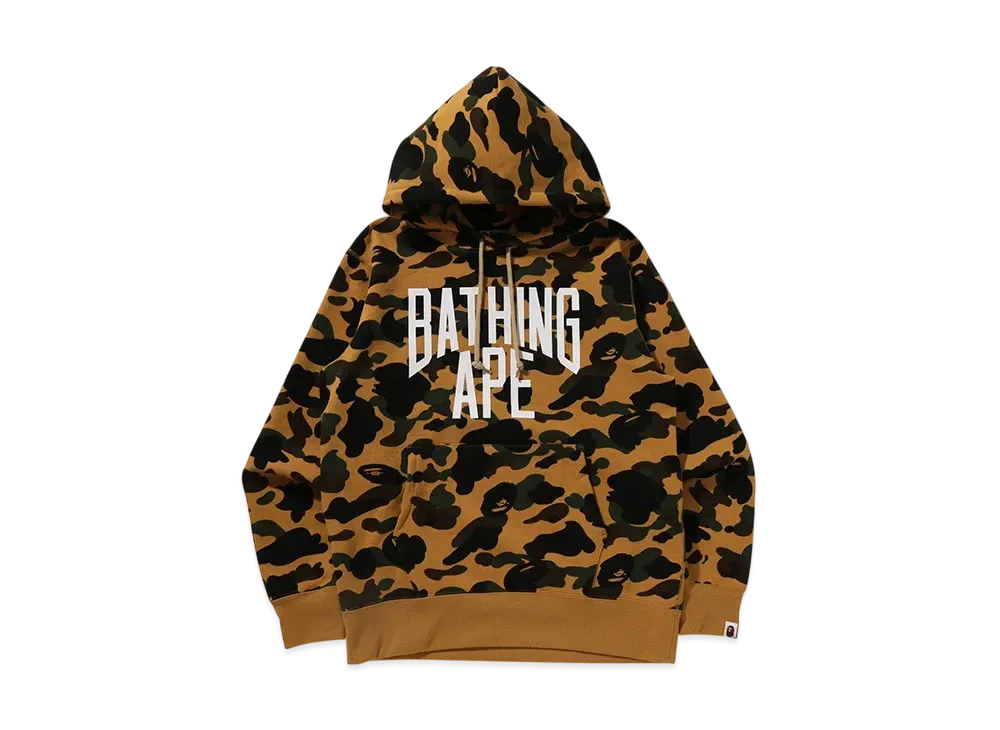 A BATHING APE 1St Camo Pullover Hoodie "Yellow"