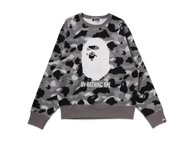 A BATHING APE Bape Ladies 1St Camo By Bathing Ape Crewneck Sweatshirt "Gray"
