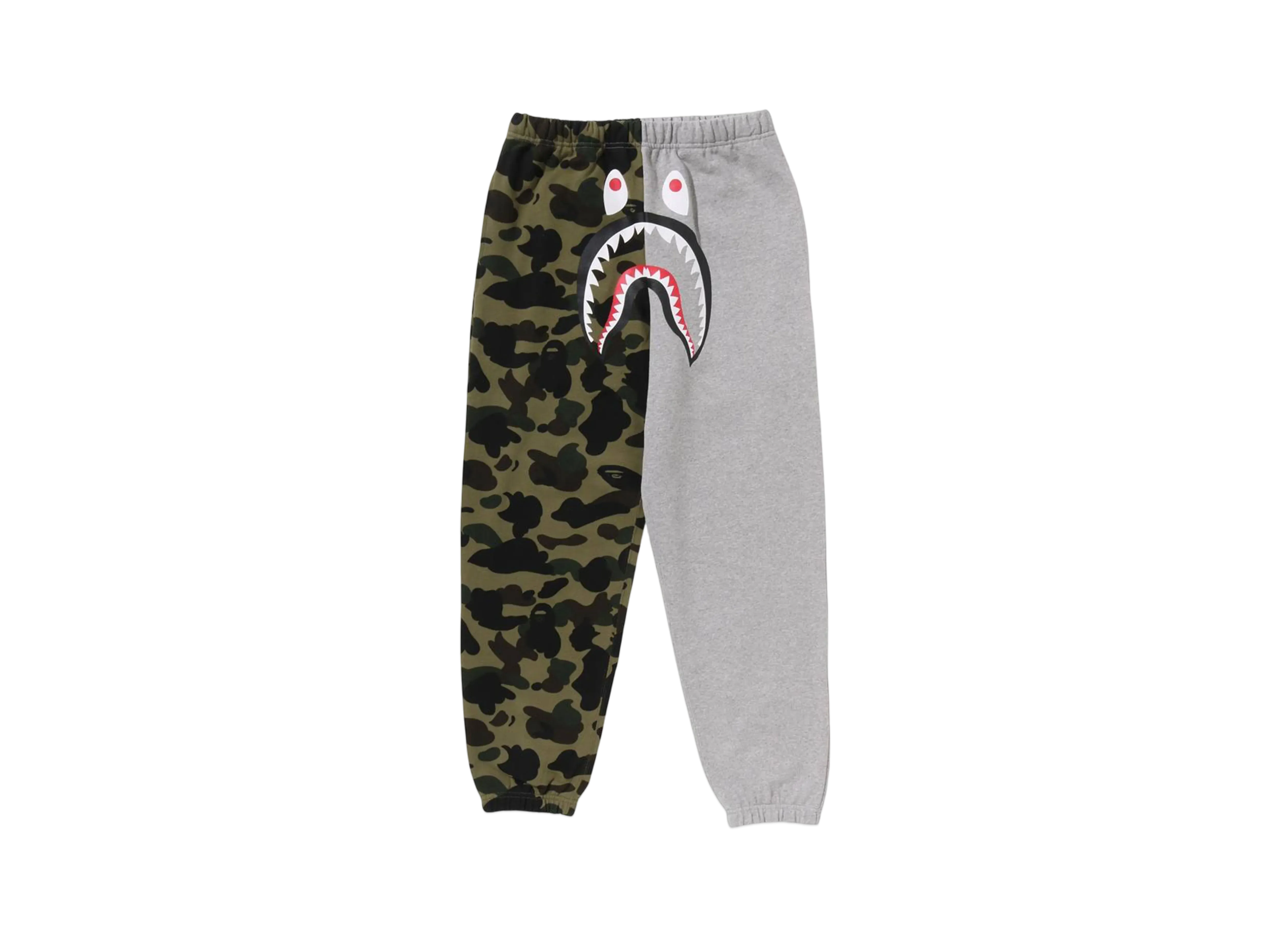 A BATHING APE Bape Ladies 1St Camo Shark Sweat Pants "Gray"