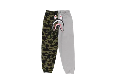 A BATHING APE Bape Ladies 1St Camo Shark Sweat Pants "Gray"