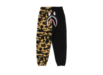 A BATHING APE Bape Ladies 1St Camo Shark Sweat Pants "Black"