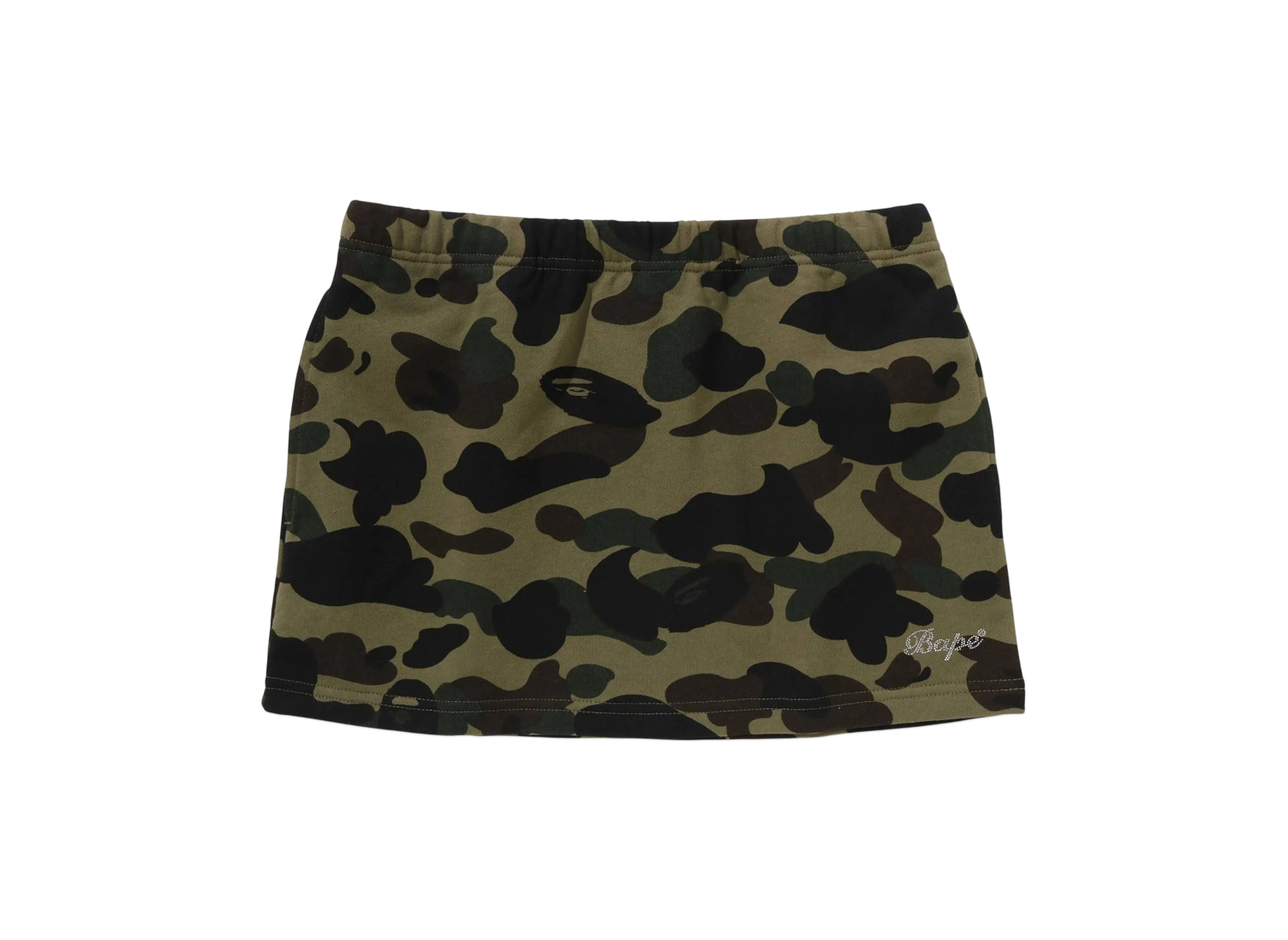 A BATHING APE Bape Ladies 1St Camo Sweat Skirt "Green"