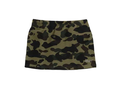 A BATHING APE Bape Ladies 1St Camo Sweat Skirt "Green"