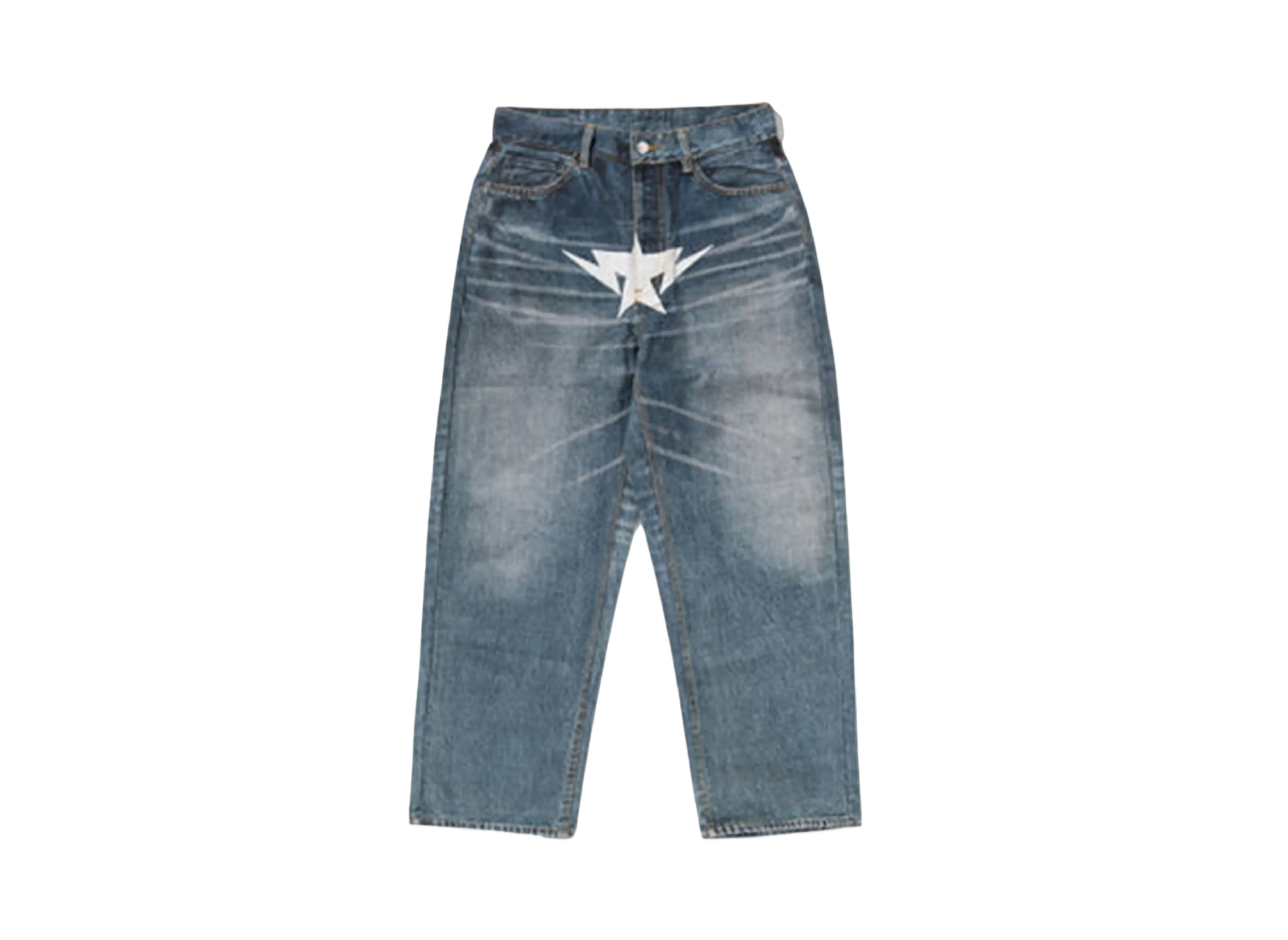 h*i様 アベイシングエイプ クリスタルエイプヘッドフレアデニムパンツ サイズM CRYSTAL APE HEAD FLARE DENIM PANTS | bape.com