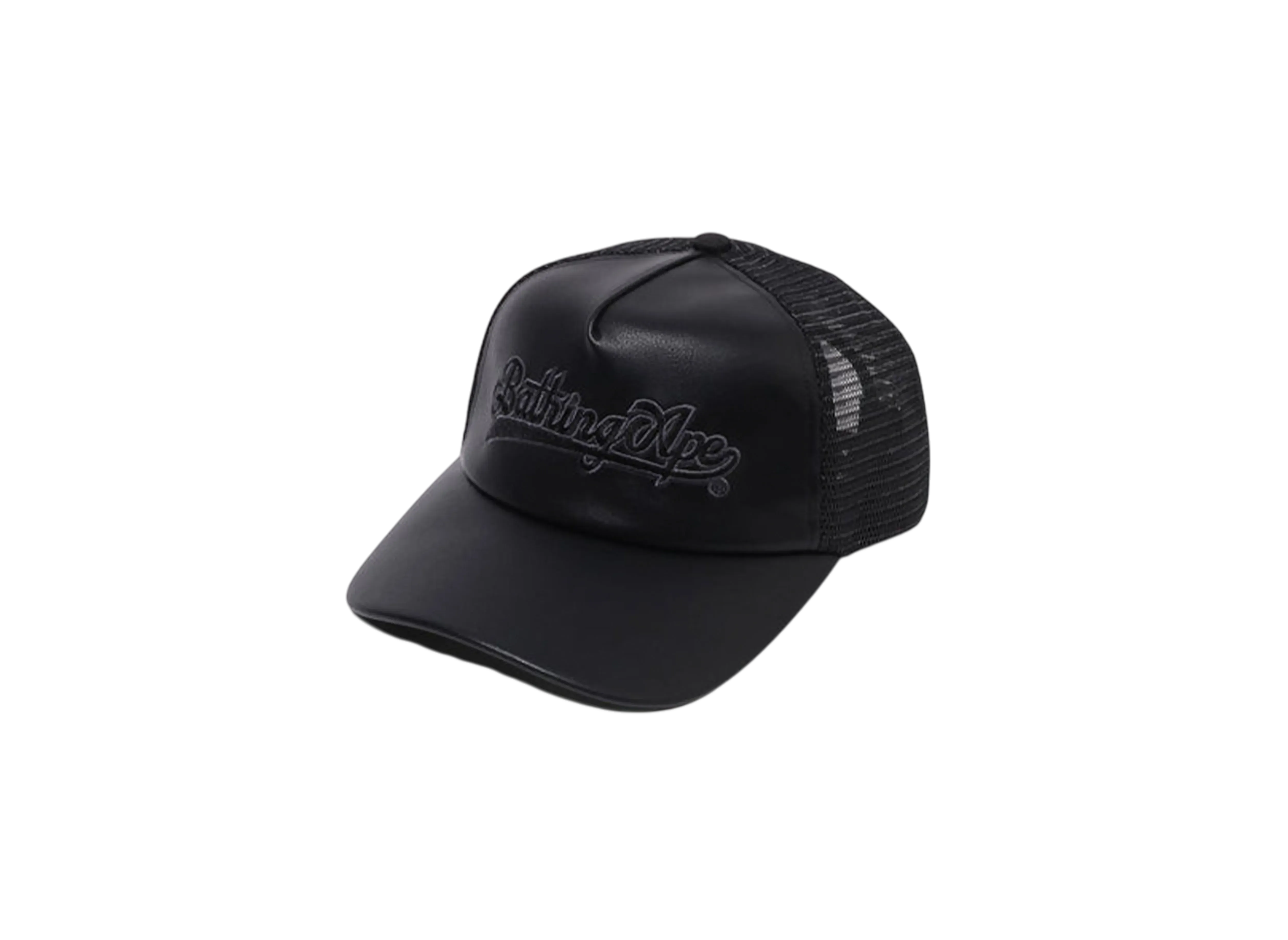 A BATHING APE Baseball Logo Mesh Cap "Black"