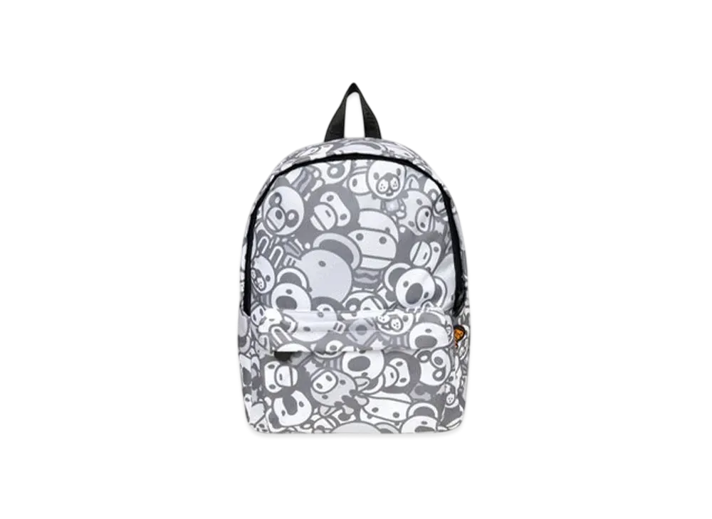 A BATHING APE Baby Milo Medium Backpack "White"